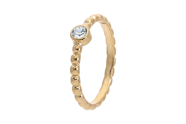 Qudo Gold Ring Matino Deluxe Crystal - Size 60